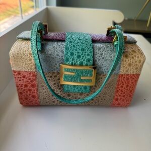 Vintage Fendi Patchwork Toad Skin Bag